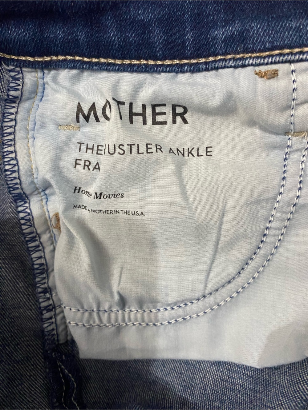 Mother The Hustler Ankle Fray Jeans In Home Movies Dark Wash High Rise Size 26 - Picture 6 of 7
